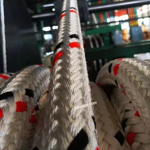 Marine Rope 12 Strand Uhmwpe Core Core-spun Double Braided Polyester Cover Coated Mooring Rope 22mmx220m With Spliced Eye thumbnail-1