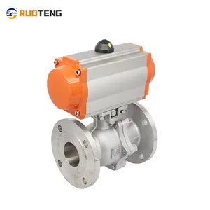 [Ruoteng] DIN/API/JIS 2PC Flange& Threaded Ball Valves Stainless Steel Ball Valve Floating& Trunnion Ball Valve Pneumatic/ Electric CF8 Ball Valve thumbnail-2