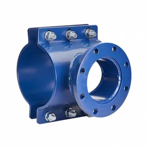 DN275 Ductile Iron Drain Saddle Clamp Flanged Saddle Tapping Saddle for Ductile Cast Iron Pipe thumbnail-5