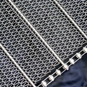 Longen Welded Edge Knitted Wire Mesh Conveyor Belt Stainless Steel Heat Resistant Corrosion Resistant CE Certified Customizable thumbnail-4