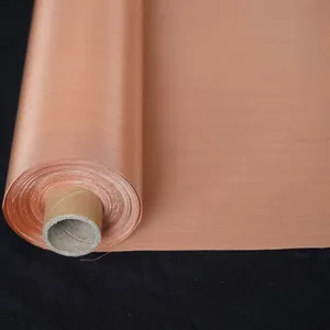 Red Copper Wire Mesh/cloth High Quality Electronic Signal Shielding Copper Wire Filter Mesh Stock Supply thumbnail-2