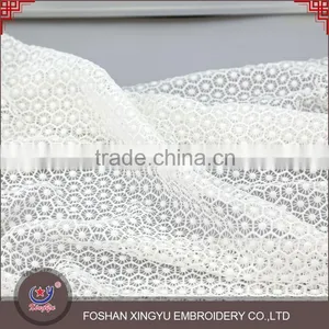 High Quality Wholesale Custom Fashion Pure White Stock Lot Embroidery Fabric for Garment Embroidery Design thumbnail-2