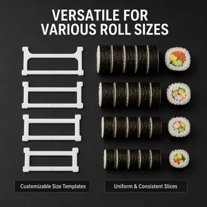 Fast 5 Seconds Manual Sushi Roll Maker Machine QD-JM50 Professional 304 Stainless Steel Maki Roller for Sushi Chef thumbnail-2