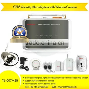 GPRS MMS Security Alarm System With Wireless Cameras(8 Max) YL--007M8B thumbnail-1