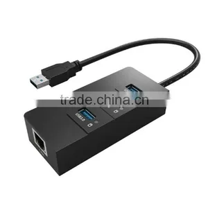 Hot Plug USB-C to RJ45 3.0 USB Port Power Powerline Adapter Hub thumbnail-1