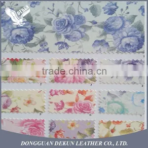 Decorative 0.6-0.8mm Thickness Knitted Flower Printed Glitter Leather thumbnail-5