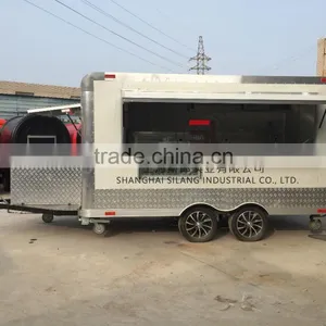 SILANG Biaxial Food Truck White Food Trailer China's Largest Factory Produce thumbnail-1