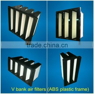 Large Holding Capacity PP Media V Bank Hepa Filters thumbnail-3