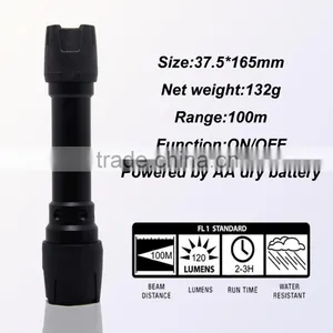 (120288) 2015 Portable Aluminum Alloy 2*AA Led Flashlight Torch Quality Choice thumbnail-2