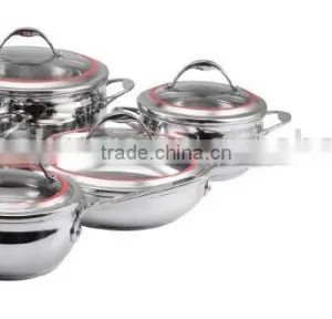 Colorful Silicone Lid Stainless Steel Kitchen Sets With Induction Base thumbnail-1