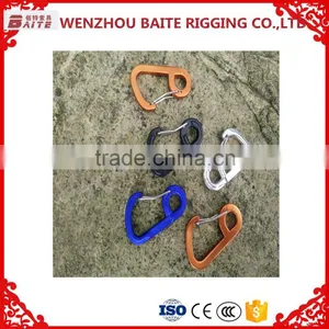 Mini Carabiner Spring Hook,Outdoor D Shaped Carabiner Bit Aluminum Snap Hook thumbnail-1