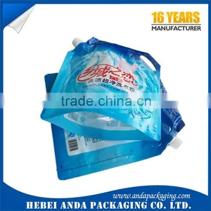 Printed Plastic Stand up Pouch/ Liquid Laundry Detergent Pouch/liquid Soap Standup Spout Bag thumbnail-2