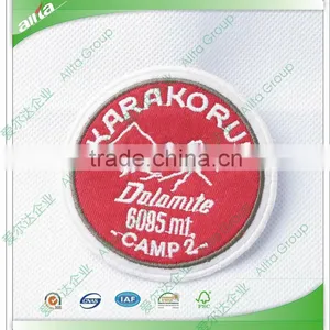 Wholesale Cheap Custom Fashion Decorative Woven Badge of Iron on Sew on or Pin on thumbnail-1