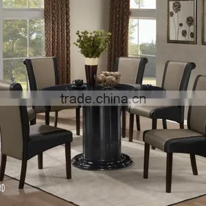Latest Stainless Marble Top Table Cushion Solid Wood Chair Famous thumbnail-3