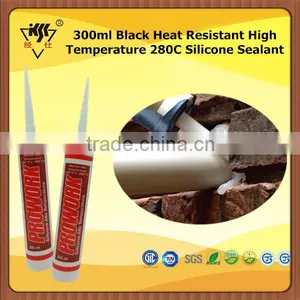 300ml Black Heat Resistant High Temperature 280C Silicone Sealant thumbnail-1