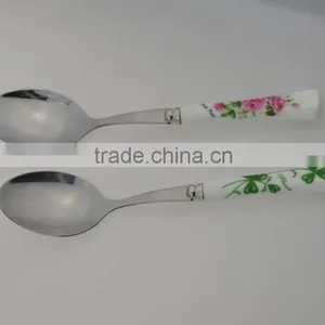 Stainless Steel Cutlery With Rose Ceramic Handle thumbnail-2