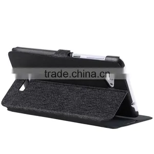 China Manufacture Artificial Leather Holster With Magnetic Fastener Design Sleeve for Lenovo A880 thumbnail-4