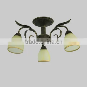 Yellowish Flower 3 Lampholder Chandelier Pendant for Living Room thumbnail-2