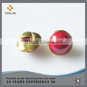 Round Metal Button With Pearl thumbnail-1