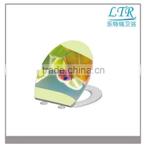 Hot Sale Slim Printed Beautiful Insects Soft Toilet Seat thumbnail-3