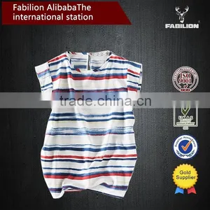 Latest Design Striped Chiffon Women for Fancy Design T-shirt thumbnail-1