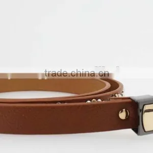 2015 Women's Fashion Beads Belt With Leather Belt With High Quality Leather in YiWu thumbnail-4