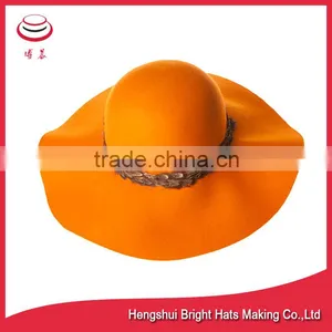 Orange Wool Felt Floppy Hat Manufacturer And Wholesaler thumbnail-1