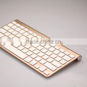 Standard Wireless Bluetooth Cordless Gold and Sliver Color Keyboard and Mouse Combo thumbnail-1