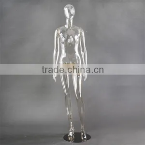 Plastic Full Body Mannequin, Display Transparent Female Mannequin thumbnail-2