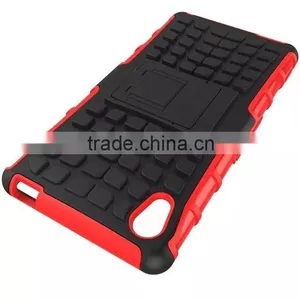 Shockproof Hybrid Rubber Stand Phone Case For Sony Xperia M4 Aqua thumbnail-5