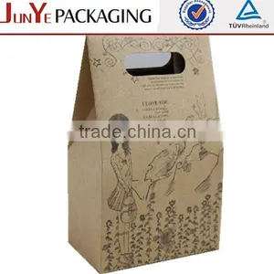 China Supplier Eco Friendly Recycle Gift Shopping Custom Printed Kraft Paper Valve Bag thumbnail-1