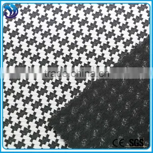 Polyester/spandex Houndstooth Design Knitting Fabric for Garment thumbnail-3