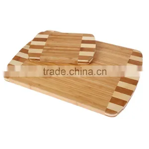 2 Piece Eco-friendly Bamboo Cutting Board Set High Quantity Vagatable Cutting Board thumbnail-1