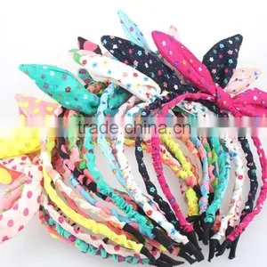 Free Sample Fabric Chiffon Wrapped Dot Headband thumbnail-1