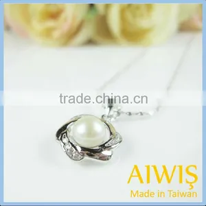 Fashion Natural FreshWater Pearls Sterling Silver Endant Necklace thumbnail-4