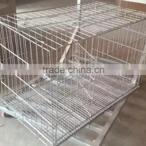 35 "Folding Dog Cage With Plastic Tray Two Doors Black Color Hot Sales thumbnail-4