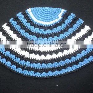 Jewish Kippah Hat Yamaka Hat Skull Cap / 100% Cotton Hand-made Muslim Caps thumbnail-2