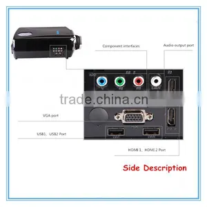 2015 Drop Shipping 2600 Lumens Full HD LED HDMI Outdoor Projector LX768 3D Cinema Video Proiettore thumbnail-4