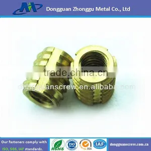 IUB Self-locking Brass Knurled Insert Nut thumbnail-3