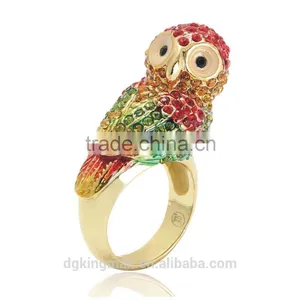Lastest Animal Jewelry Design Kingman Crystal Pigeon Rings thumbnail-2