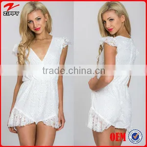 2014 New Design White Jumpsuits Women Lace Jumpsuits All Sex Picture Jumpsuits thumbnail-1