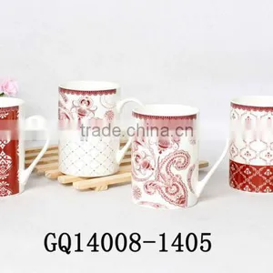 12oz High Quality Plain White Bone China Mugs With Decals for Cheap Sale thumbnail-4