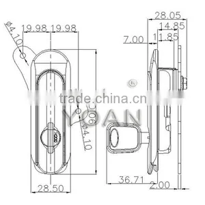 Black Zinc Cabinet Lock of Hardware Plane Lock thumbnail-4
