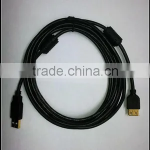 High Quality 1m Black Usb2.0 Extension Cord With Magnet Ring thumbnail-1