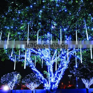 Outdoor Waterproof Led Meteor Shower Rain Tube Christmas Light Tree Decoration thumbnail-1