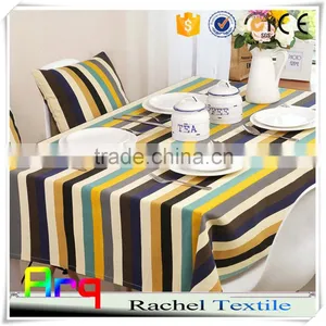 Simple Mediterranean Multi Color Stripe Printed Polyester Cotton Fabric for Table Cloth Sofa Cushion Cover Using thumbnail-3