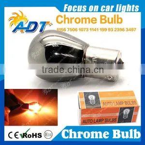 High Quality P21w Chrome Amber Auto Bulbs thumbnail-1