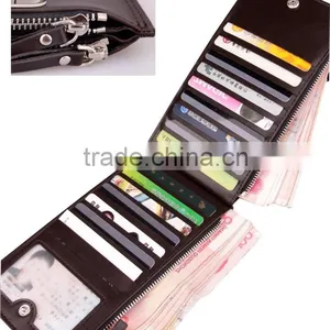 Zipper Close Multiple Function Foldable Leather Card Holders Wallet Case Cellphone Cover thumbnail-3