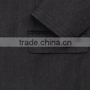 2015 New Style 100% Cashmere Classic Dark Grey Coats for Men thumbnail-2
