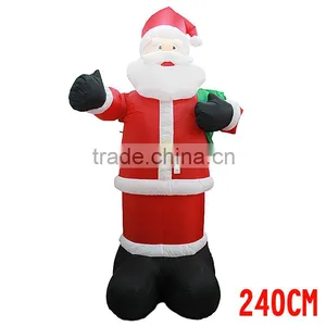 Store Christmas Decorations 2.4 m Large Inflatable Santa Claus thumbnail-1
